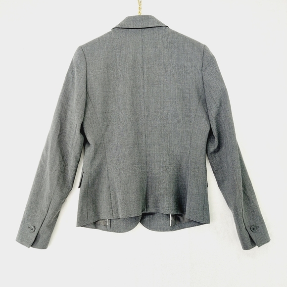 Anne Klein Button Front Gray Long Sleeve Pockets Business Casual Suit Jacket Z2 - Picture 8 of 9